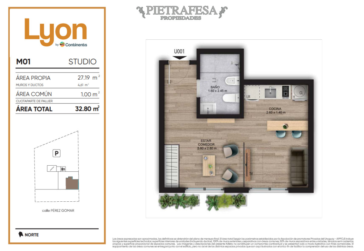 Apartamento ID.12271 - Monoambiente a estrenar -Malvin 