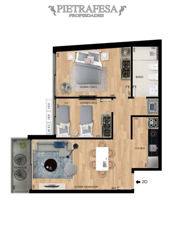 Apartamento ID.7532 - Apartamento a estrenar en venta, 2 dormitorios, 1 baño y terraza- Av. Italia- Malvin
