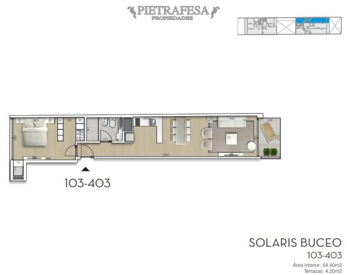 Apartamento ID.10577 - Apto a estrenar 1 dormitorio, 1 baño y terraza-Buceo