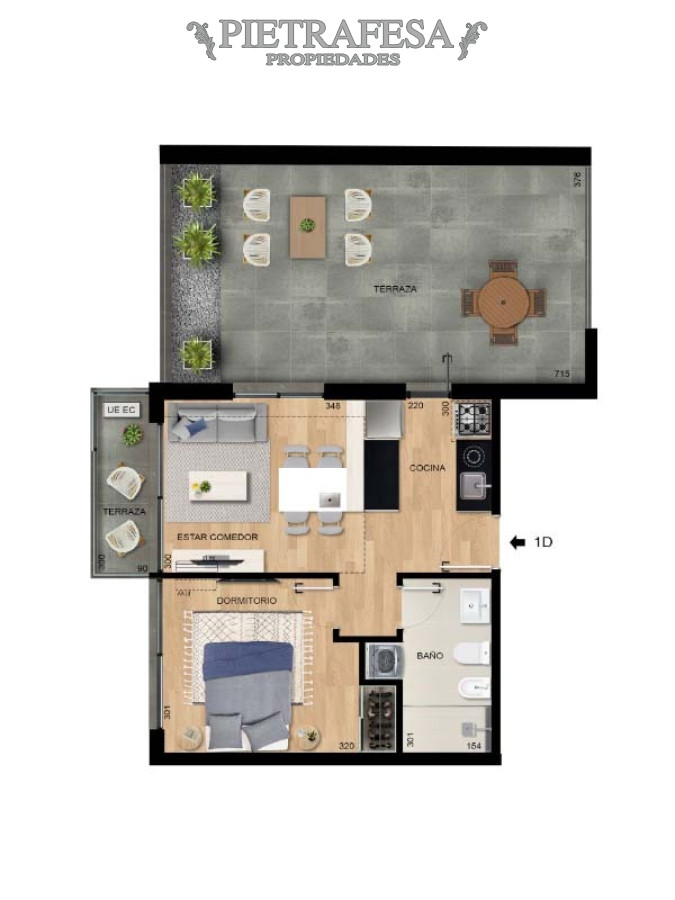 Apartamento ID.5483 - Apartamento a estrenar 1 dormitorio, 1 baño, terraza y patio-  Av. Italia- Malvin