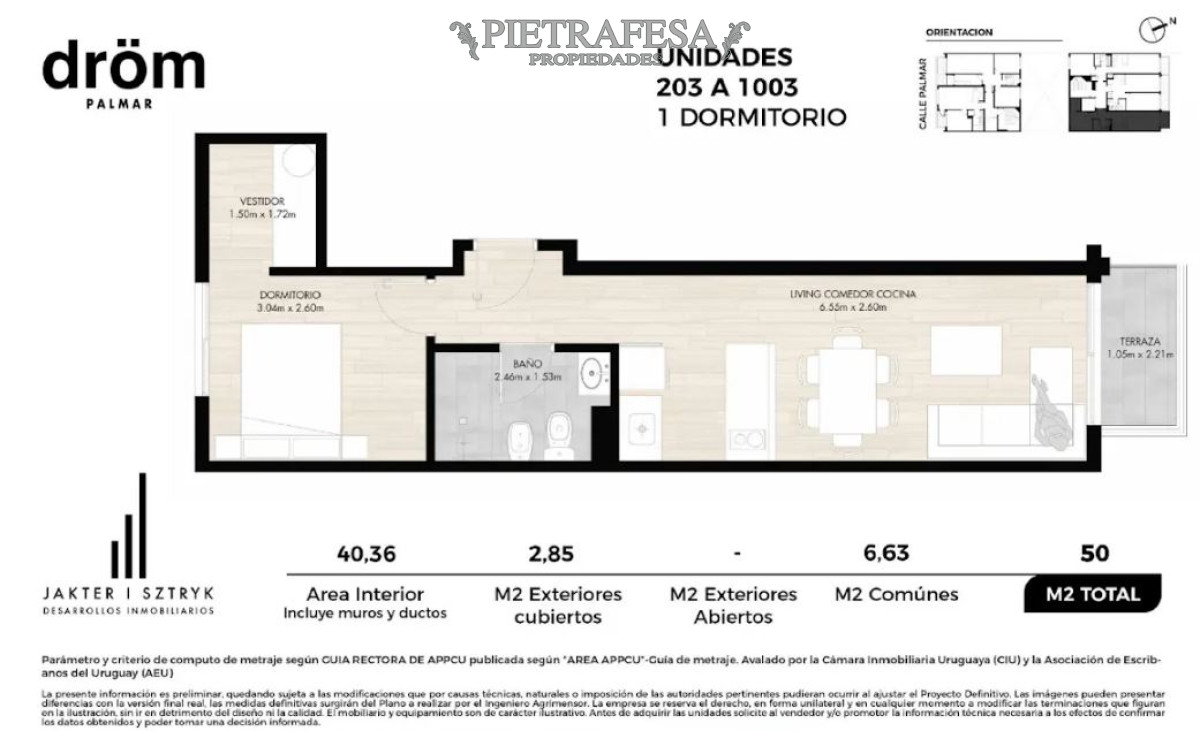 Apartamento ID.11469 - Apto a estrenar 1 dormitorio, 1 baño y terraza-Cordón
