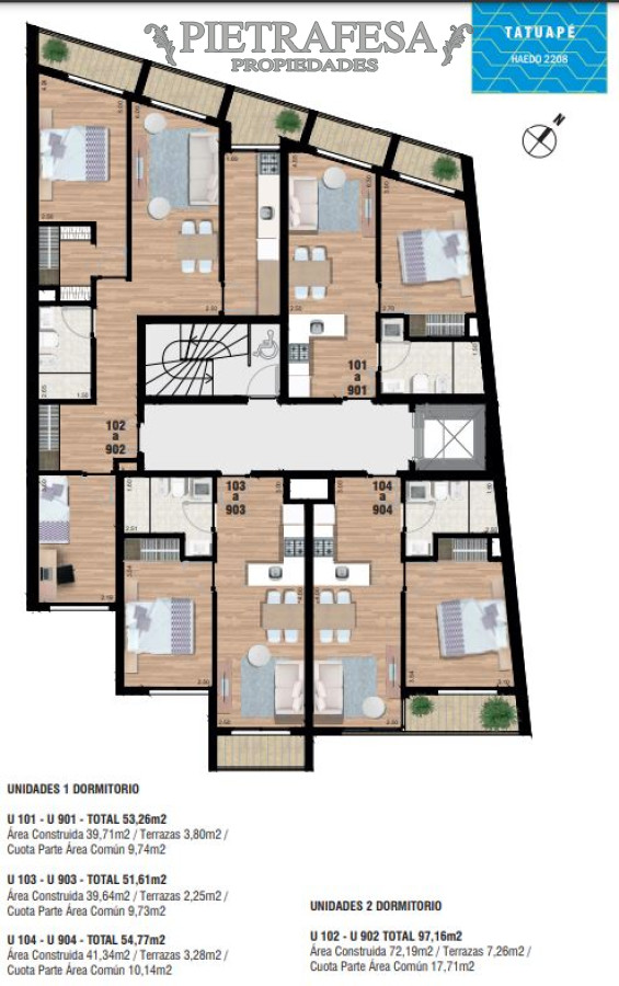 Apartamento ID.10060 - Apto a estrenar 1 dormitorio, 1 baño y terraza-Tres Cruces