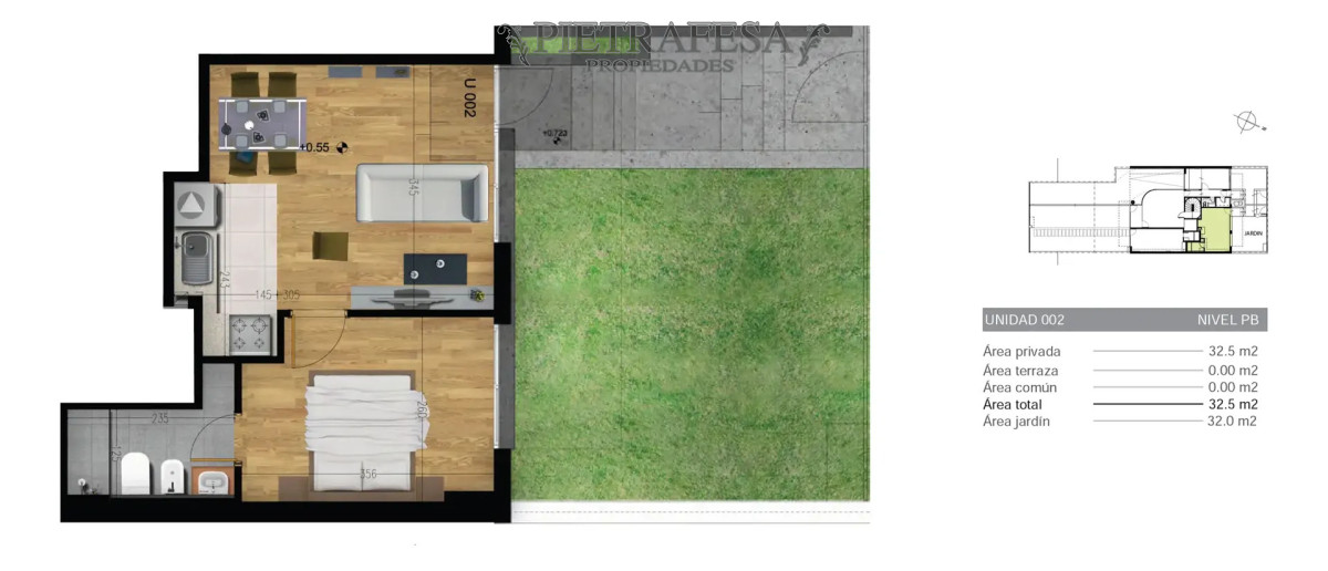 Apartamento ID.15730 - ORINOCO -1D- 1B- COCHERA