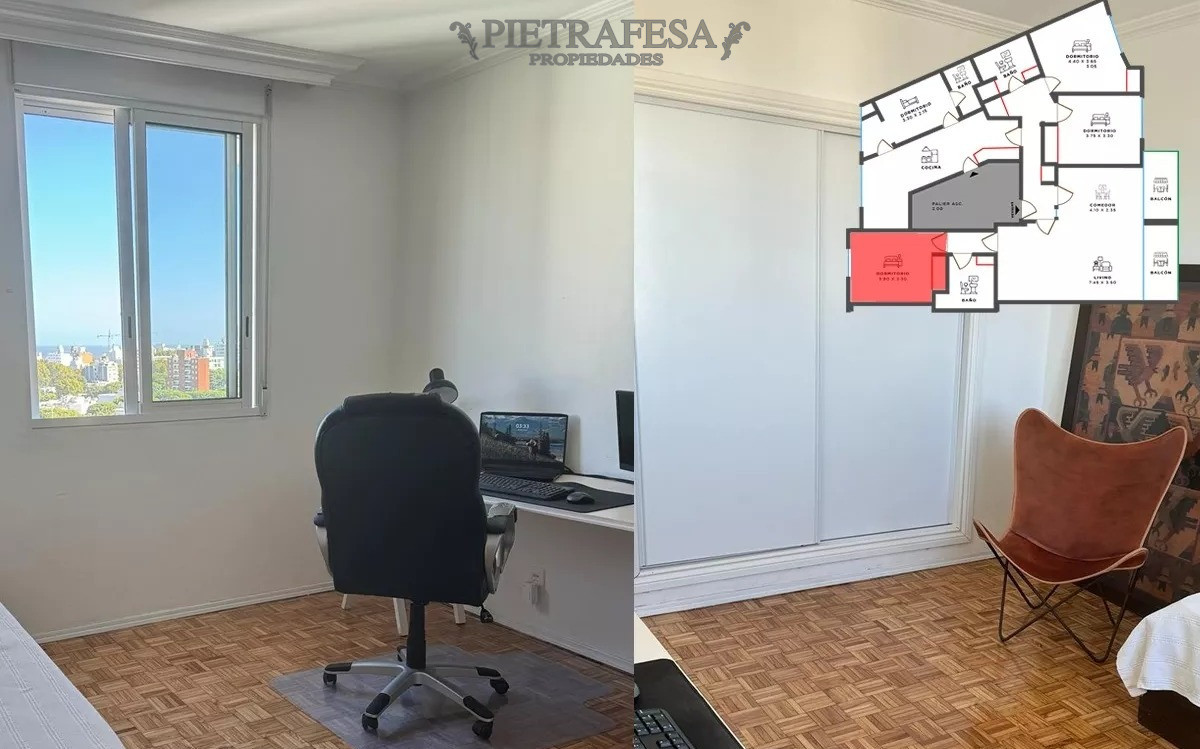 Apartamento ID.9303 - Apto en venta 3 dormitorios, 2 baños-Pocitos