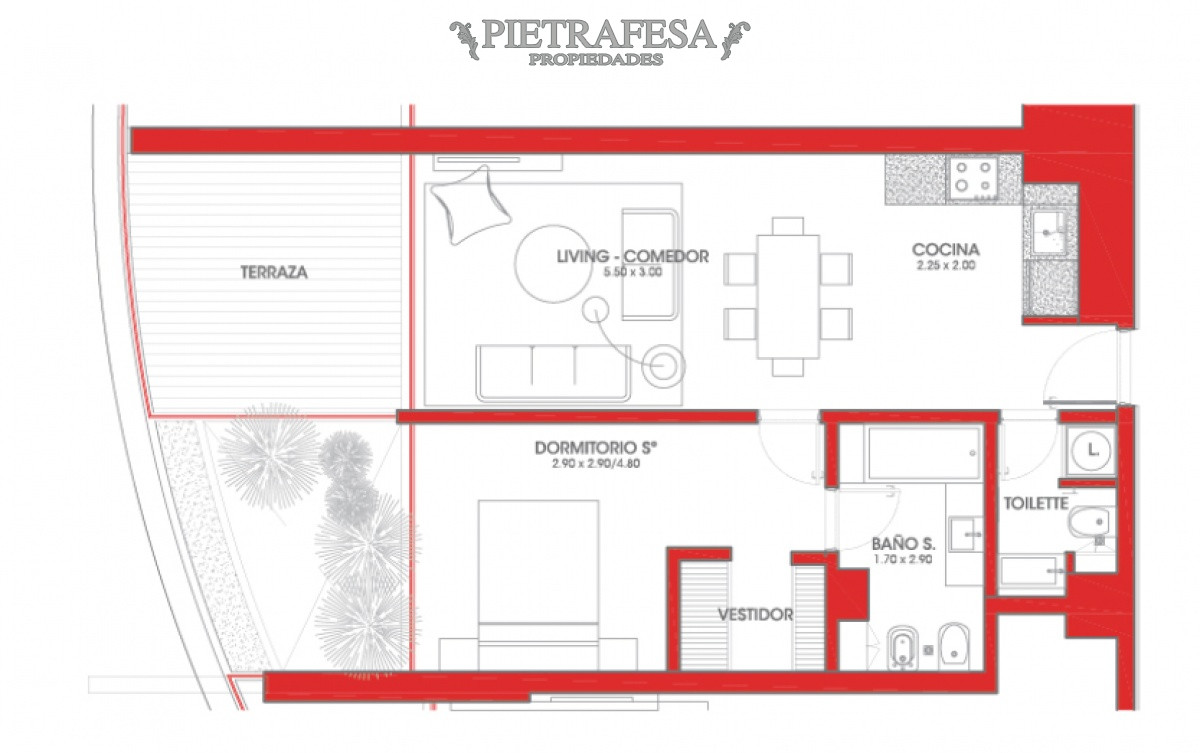 Apartamento ID.3554 - Apartamento en venta a estrenar 1 dormitorio 2 baños con terraza- Av. Las Américas - Carrasco Este