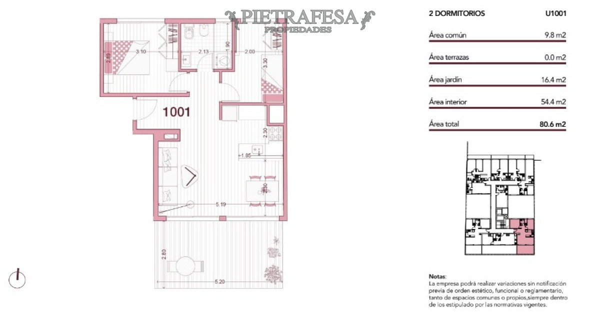 Apartamento ID.9155 - Apto 2 dormitorios, 1 baño y terraza-Cordón