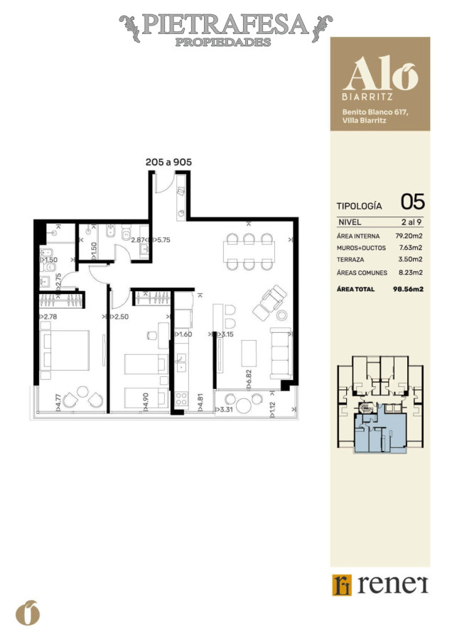 Apartamento ID.13707 - Apto en venta a estrenar, 2 dormitorios,2 baño- terraza -Punta Carretas