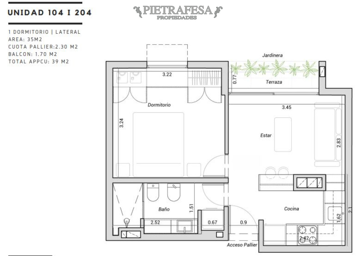Apartamento ID.9420 - Apto a estrenar 1 dormitorio, 1 baño y terraza-Prado