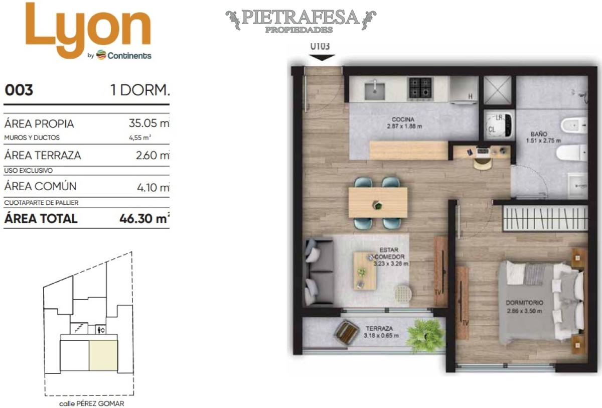 Apartamento ID.12272 - Apartamento a estrenar, 1 dormitorio, 1 baño y terraza -Malvin
