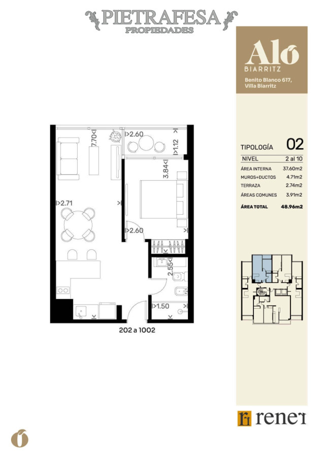Apartamento ID.13673 - Apto en venta a estrenar, 1 dormitorio, terraza -Punta Carretas