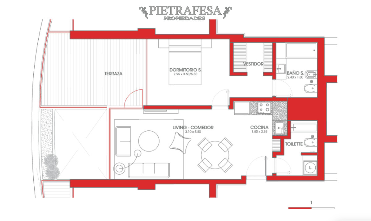 Apartamento ID.14184 - Apartamento en venta 1 dormitorio, 2baños y Terraza - En Carrasco A ESTRENAR!!!