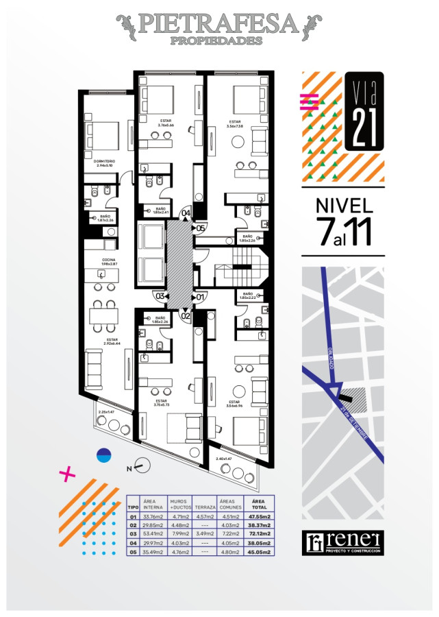 Apartamento ID.7382 - Monoambiente a estrenar- Obligado -Pocitos