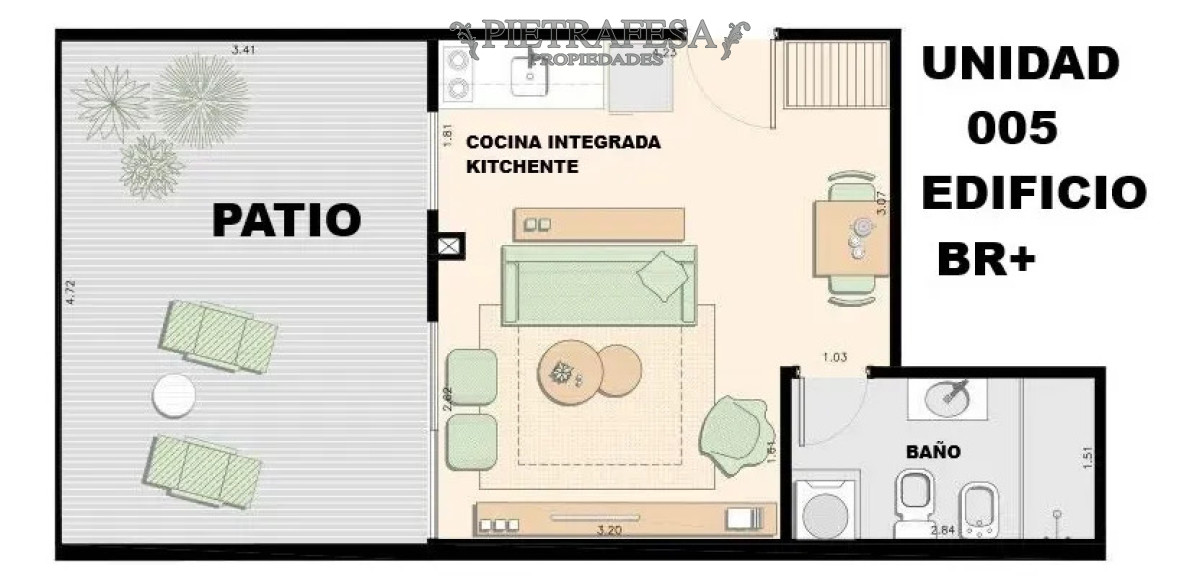 Apartamento ID.16204 - Apartamento en venta, monoambiente, 1baño. La Blanqueada. Con renta.