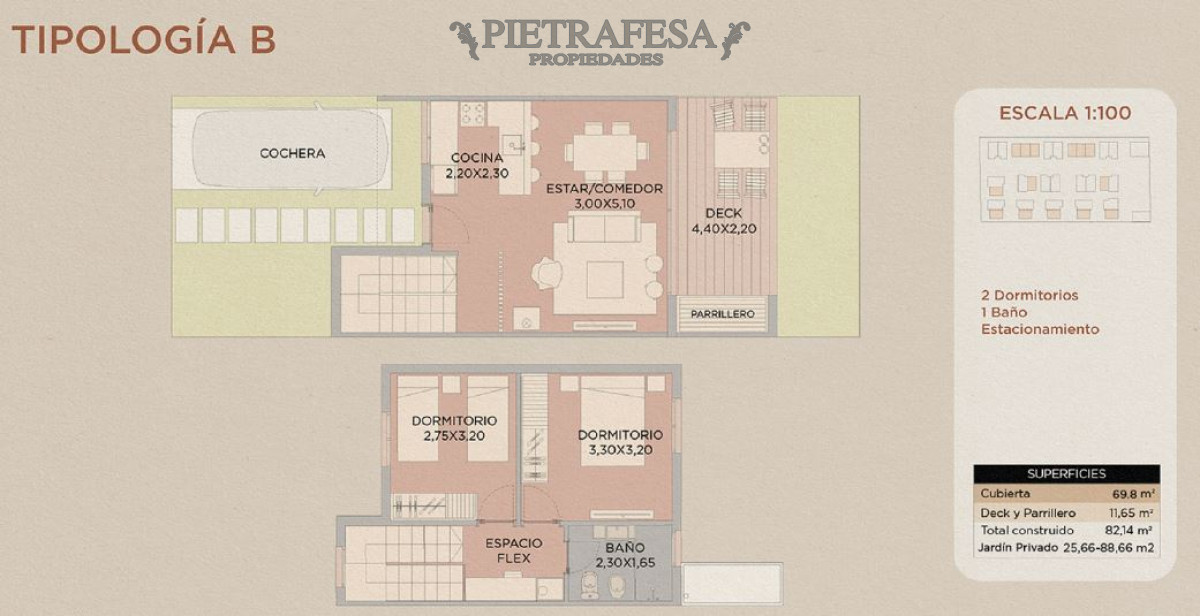 Casa ID.13074 - Casa en venta 2 dormitorios, 1 baño, cochera-Solymar 