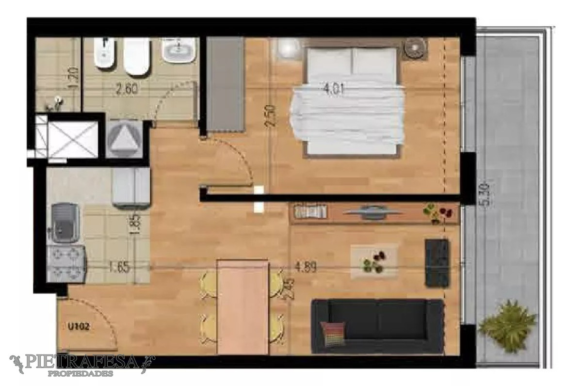 Apartamento ID.9126 - Apto con renta en venta 2 dormitorios, terraza-La Blanqueada