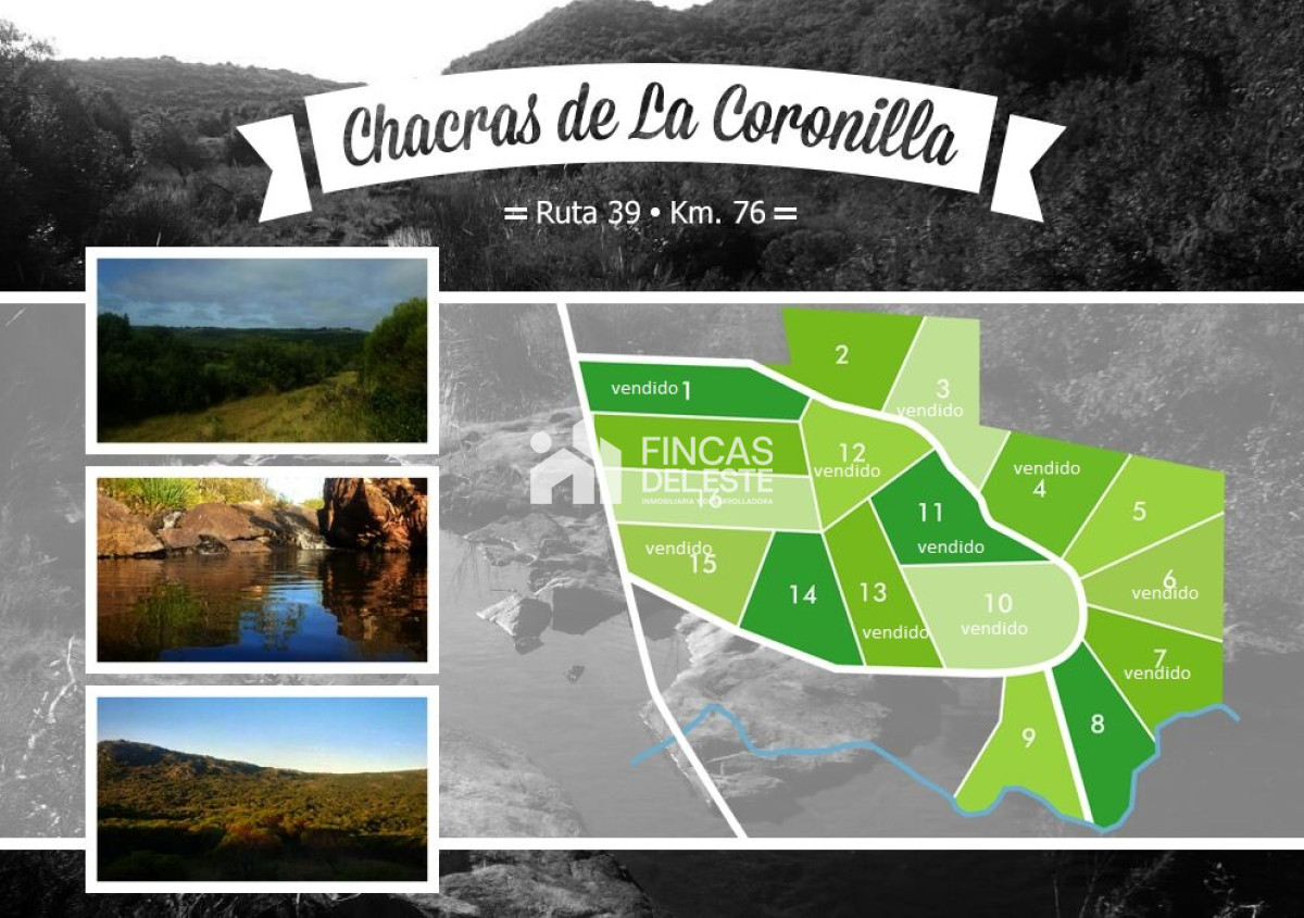 Chacra ID.470/Chacras-en-ruta-39-próximas-a-Aigua. - Chacras en ruta 39 próximas a Aigua.
