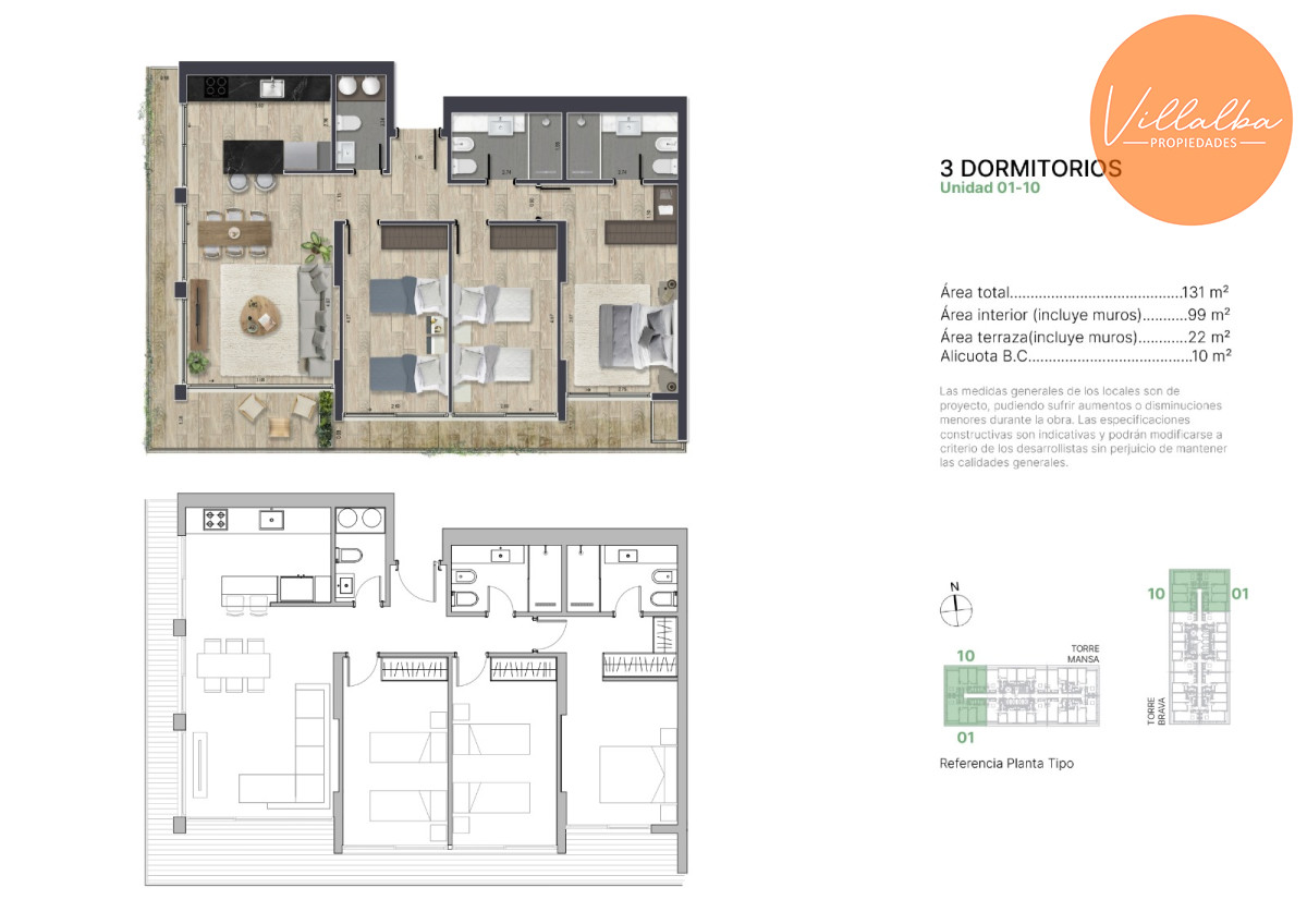 Apartamento ID.2226 - Torres del Este- Valores de lanzamiento en pozo 