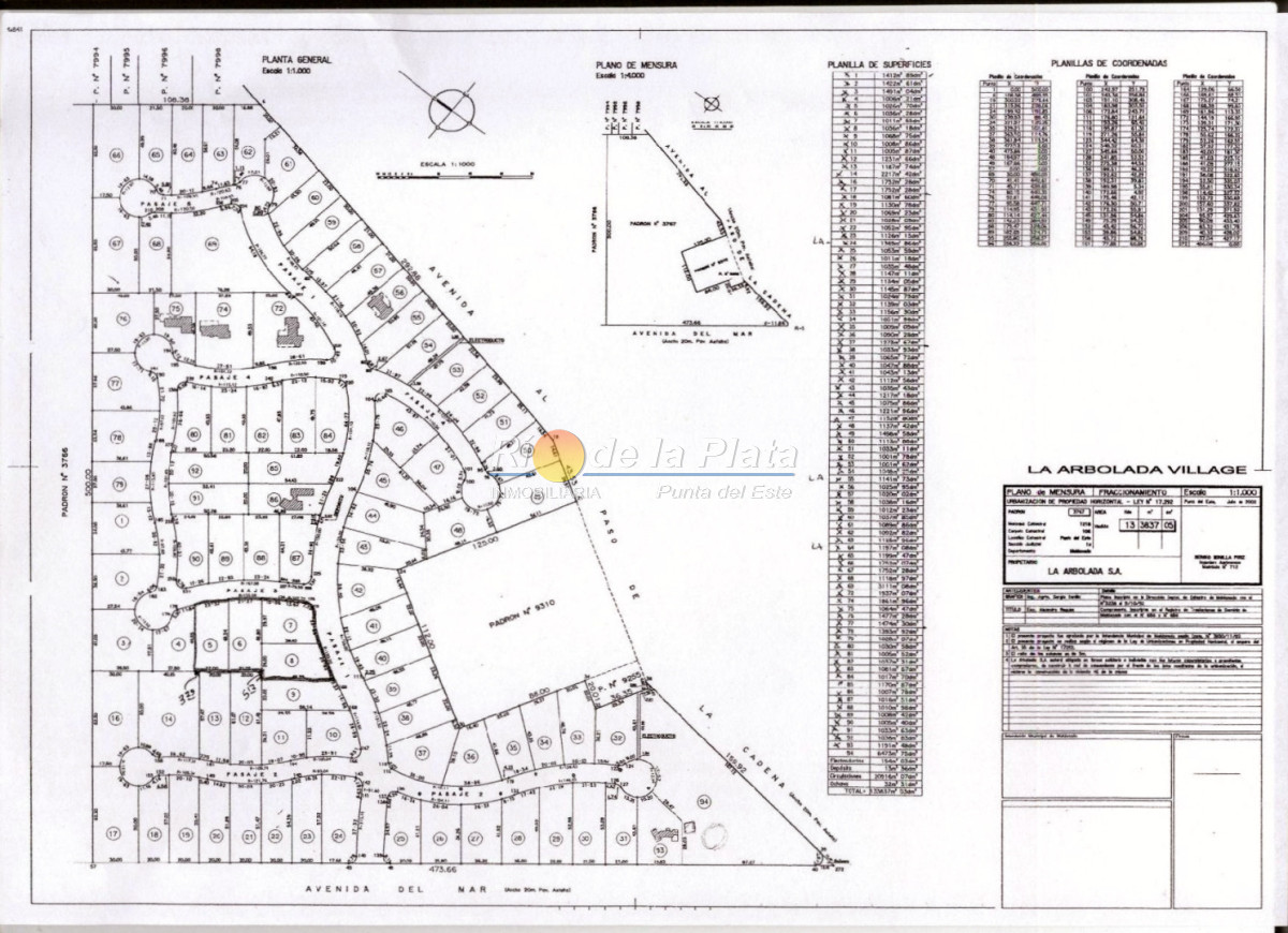 Lote en Barrio cerrado La Arbolada Village - RPL15177T