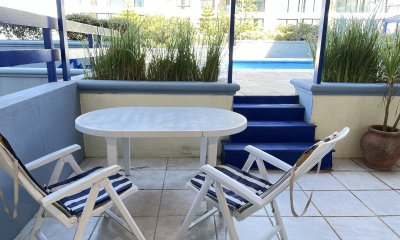 Terraza con parrillero propio y vista al mar