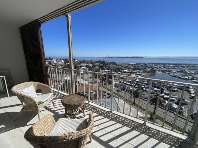 Espectacular vista al Puerto , terraza de todo el frente del apto.