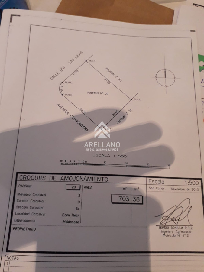 Terreno ID.3972 - Terreno en Eden Rock 70m2