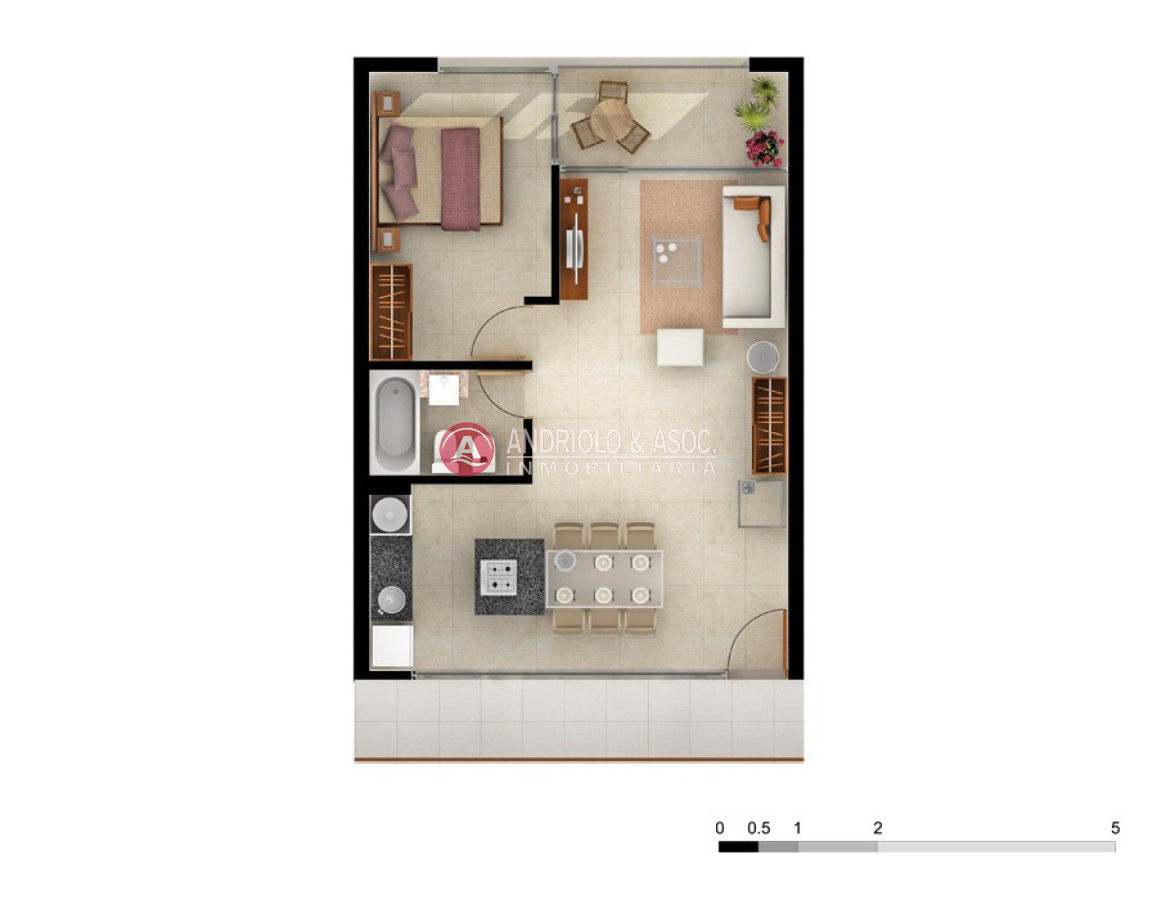 Apartamento ID.7904 - VENTA APARTAMENTO 1 DORMITORIO EN ZONA PUERTO