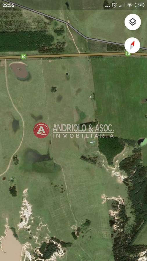 Campo Ref.6529 - excelente campo sobre ruta 10 a pocos metros del mar y 15 kilómetros de la pedrera