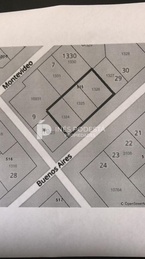 Terreno ID.37791 - Venta en Mansa 1419 m2 a metros de la rambla