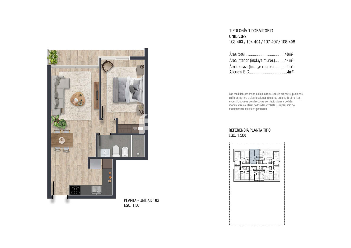 Apartamento ID.40395 - Venta proyecto 2 dormitorios en Península Punta del Este