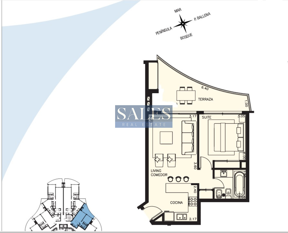 Apartamento ID.1009 - Venta Departamento 1 dormitorio parada 40 playa Mansa Punta del Este