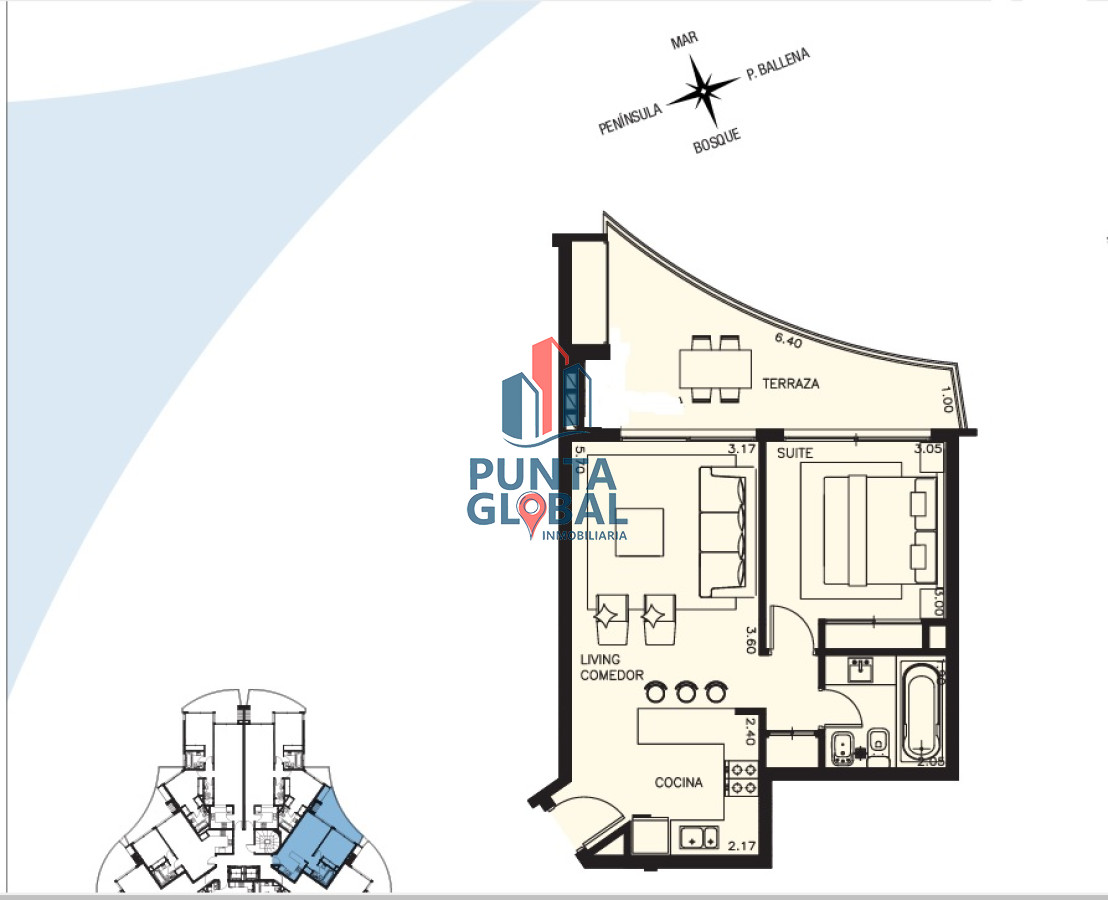 Apartamento ID.263 - Venta apartamento 1 dormitorio parada 40 playa Mansa Punta del Este