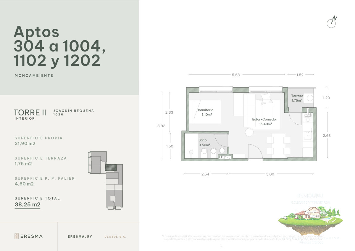 Apartamento ID.821 - ERESMA II EN CONSTRUCCIÓN, MOAMBIENTE EN VENTA CORDÓN, MONTEVIDEO