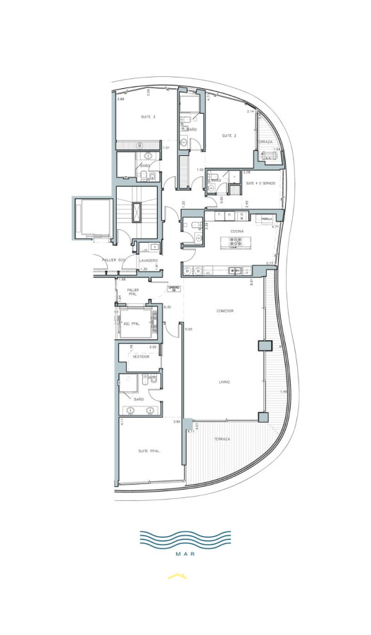 Departamento en venta 4 suites, Fendi Chateau Residences, Playa Mansa, Punta del Este. - HHO3158A