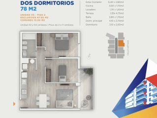 Edificio Gala Pop, venta departamento a estrenar, 2 dor.  Tres Cruces,  Montevideo.
