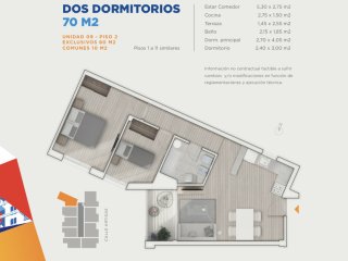 Edificio Gala Pop, venta departamento a estrenar, 2 dor.  Tres Cruces,  Montevideo.