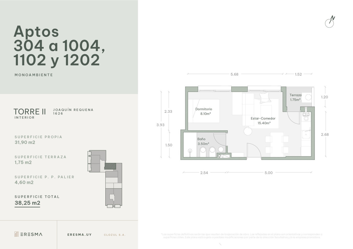 ERESMA II EN CONSTRUCCIÓN, MOAMBIENTE EN VENTA CORDÓN, MONTEVIDEO