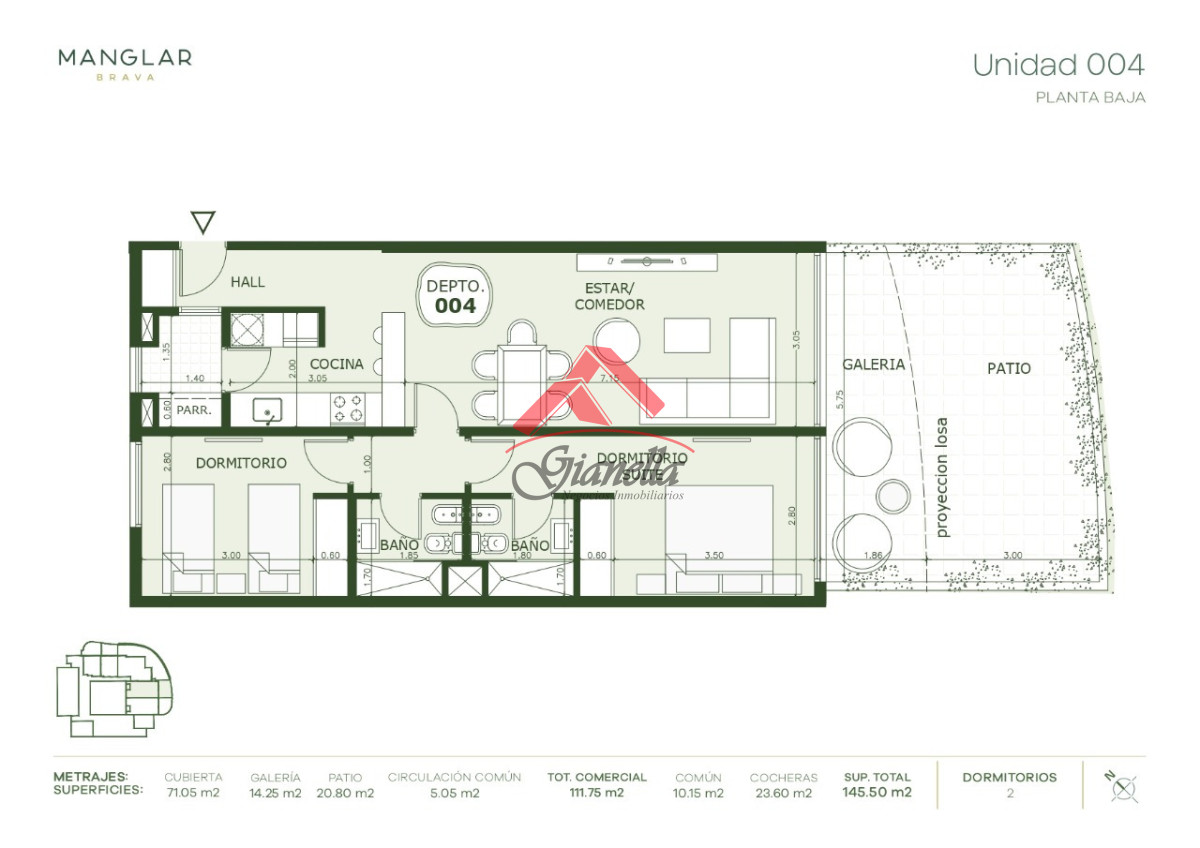 Apartamento ID.2221 - Apartamento de 2 dormitorios en venta, Playa Brava, Punta del Este