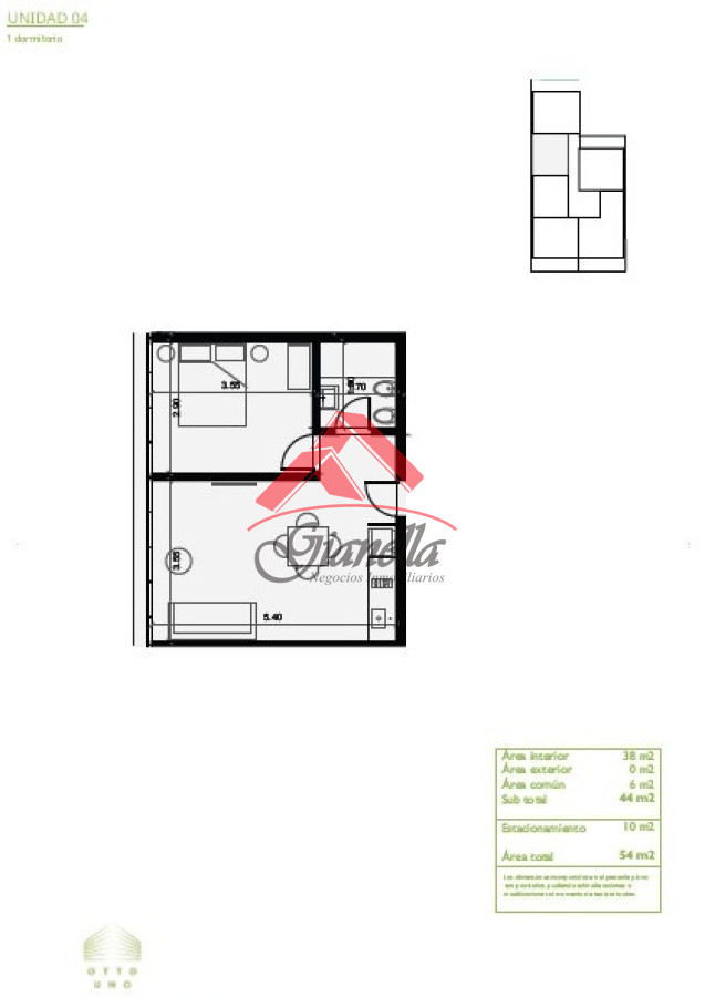Apartamento ID.2013 - Apartamento en venta  de 1 dormitorio a estrenar sobre Roosevelt