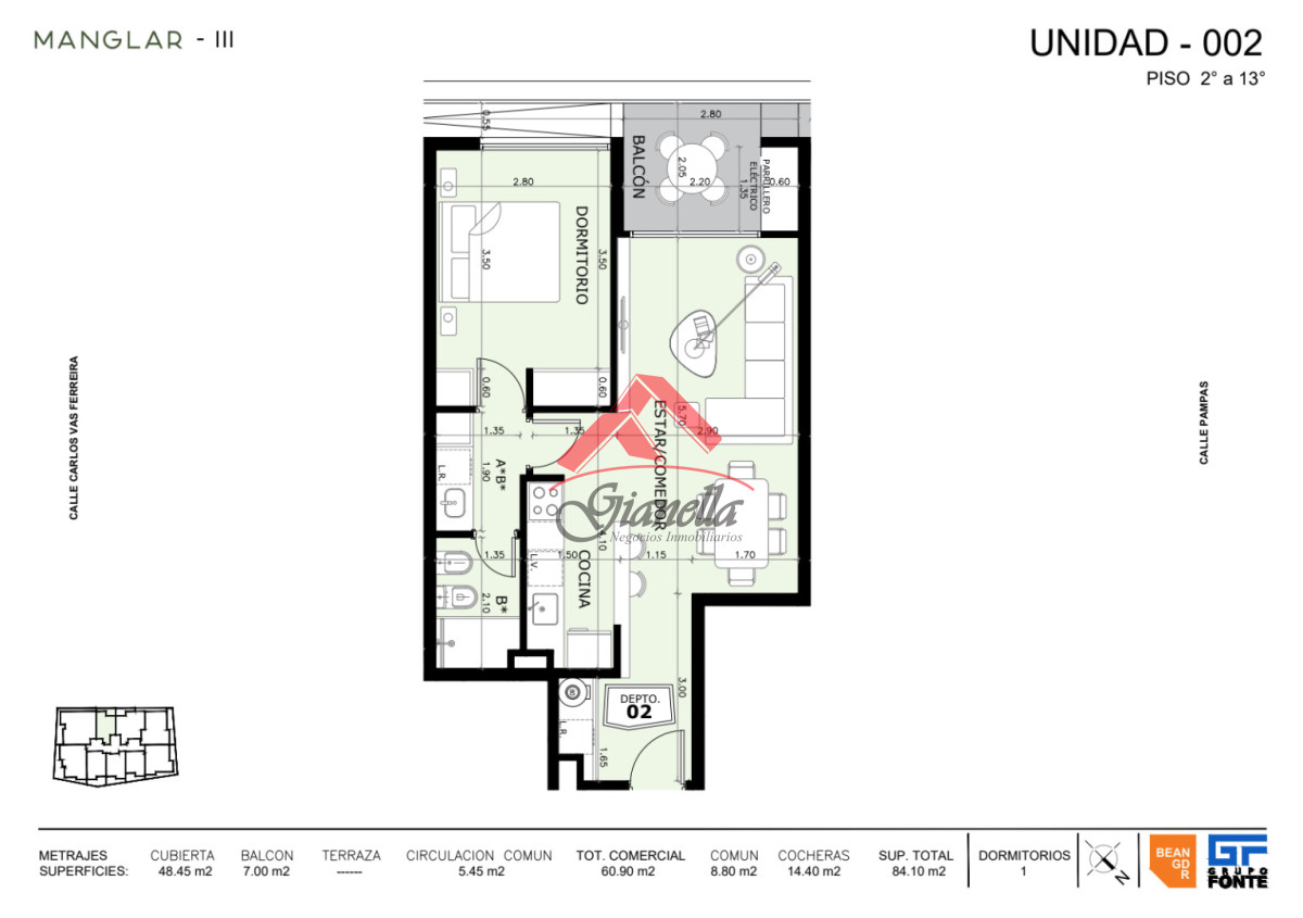 Apartamento ID.2218 - Apartamento en venta de 1 dormitorio en pozo, Manglar Umbra, Punta Del Este