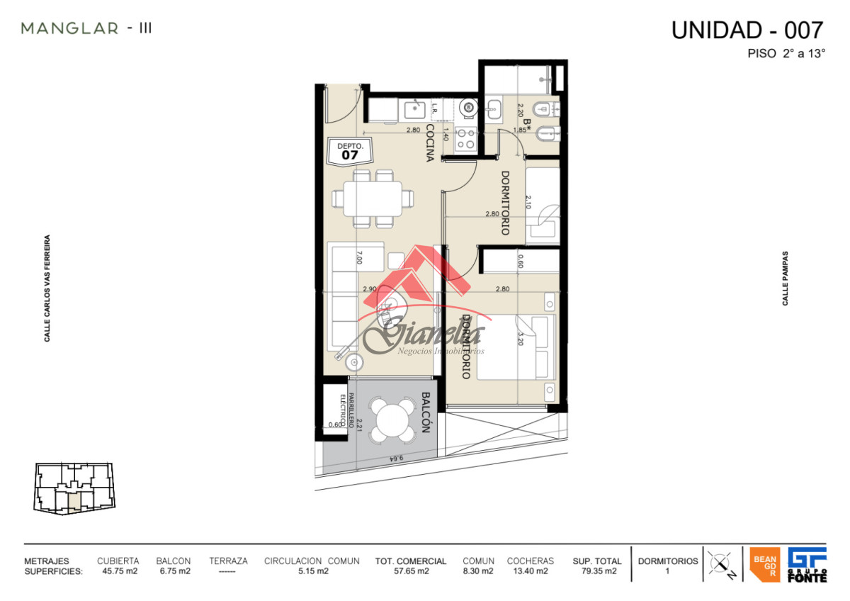 Apartamento ID.2219 - Apartamento en venta en Manglar Umbra de 1 dormitorio y medio en pozo, Punta del Este, Playa Brava