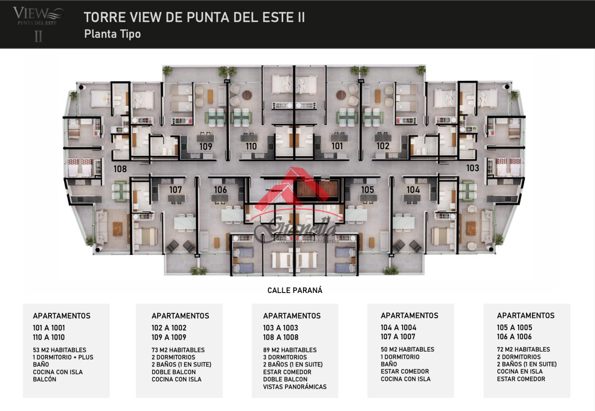 Apartamento ID.2224 - Apartamento  a estrenar de 1 dormitorio y medio en venta en Punta del Este