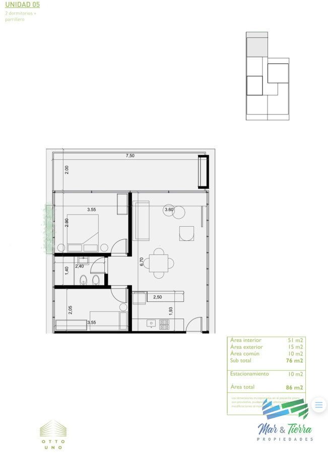 Apartamento ID.4280 - Apartamento de 2 dormitoiros en venta Punta Del Este 