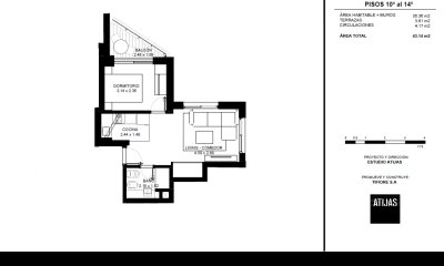 Apartamento en venta  1 dormitorio
