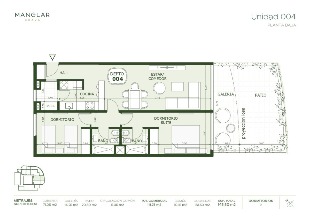Apartamento ID.9758 - Apartamento de 2 dormitorios en venta, Playa Brava Punta del Este