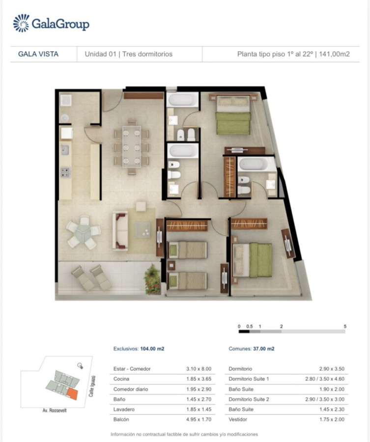 Apartamento ID.10241 - Apartamento en venta de 3 dormitorios en Punta del Este