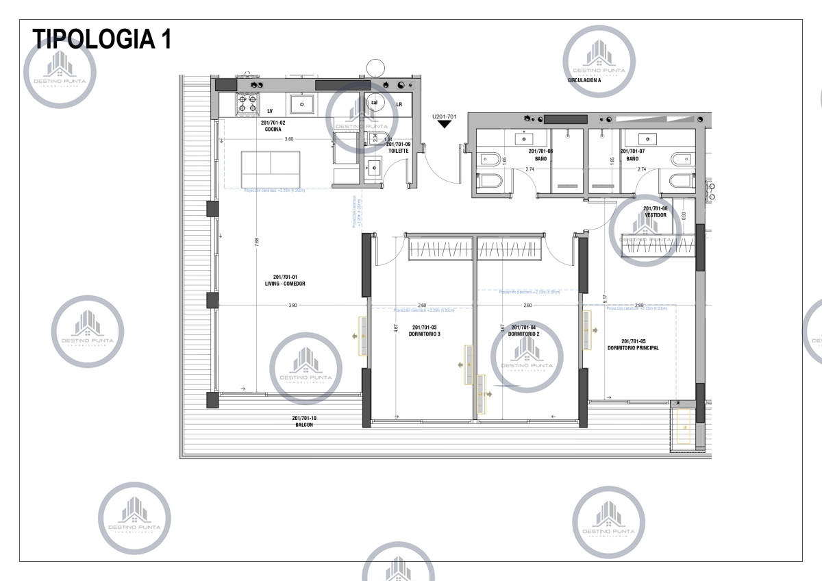 Apartamento en venta de tres dormitorios en reconocido desarrollo — fotografía 2