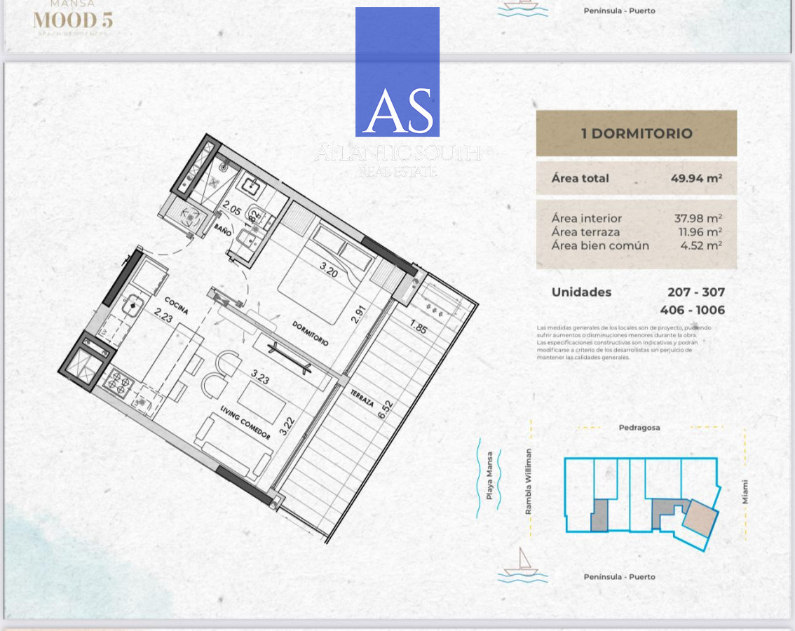 Apartamento ID.4471 - Apartamento en venta casia  estrenar con garage a 50 metros del mar en Punta del Este