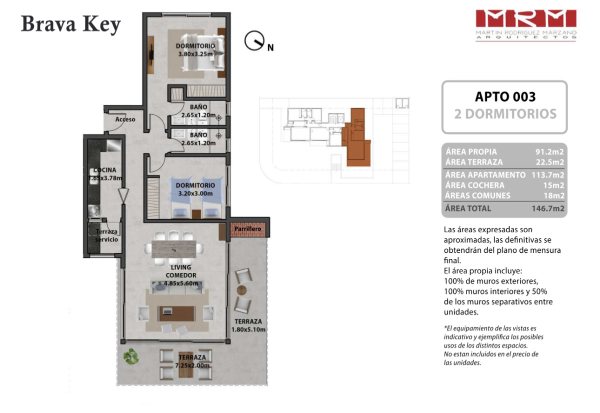 Apartamento ID.786 - Apartamento de 2 dormitorios en venta Punta del Este