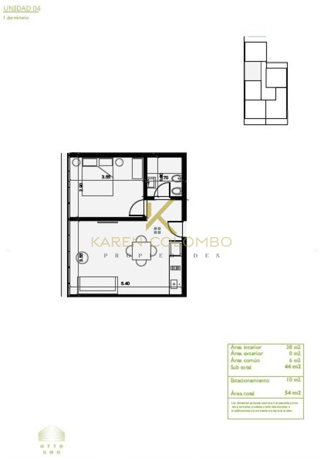 Apartamento ID.21094994 - Apartamento en venta  de 1 dormitorio a estrenar sobre Roosevelt