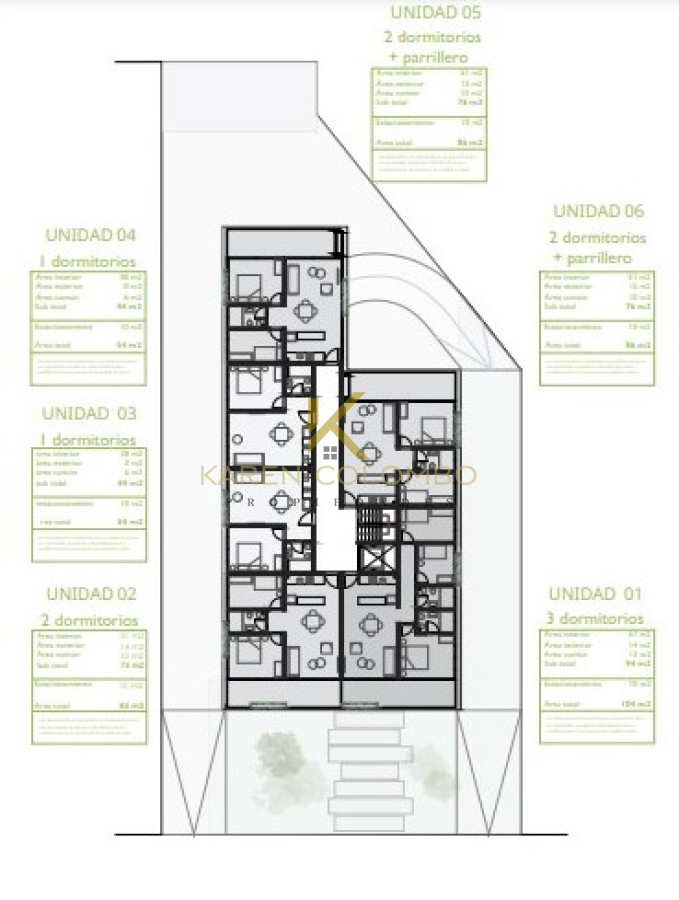 Apartamento ID.21094994 - Apartamento en venta  de 1 dormitorio a estrenar sobre Roosevelt